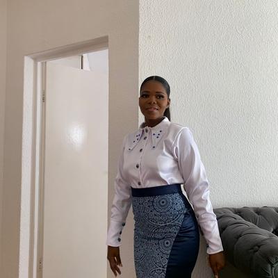 White shirt + shweshwe